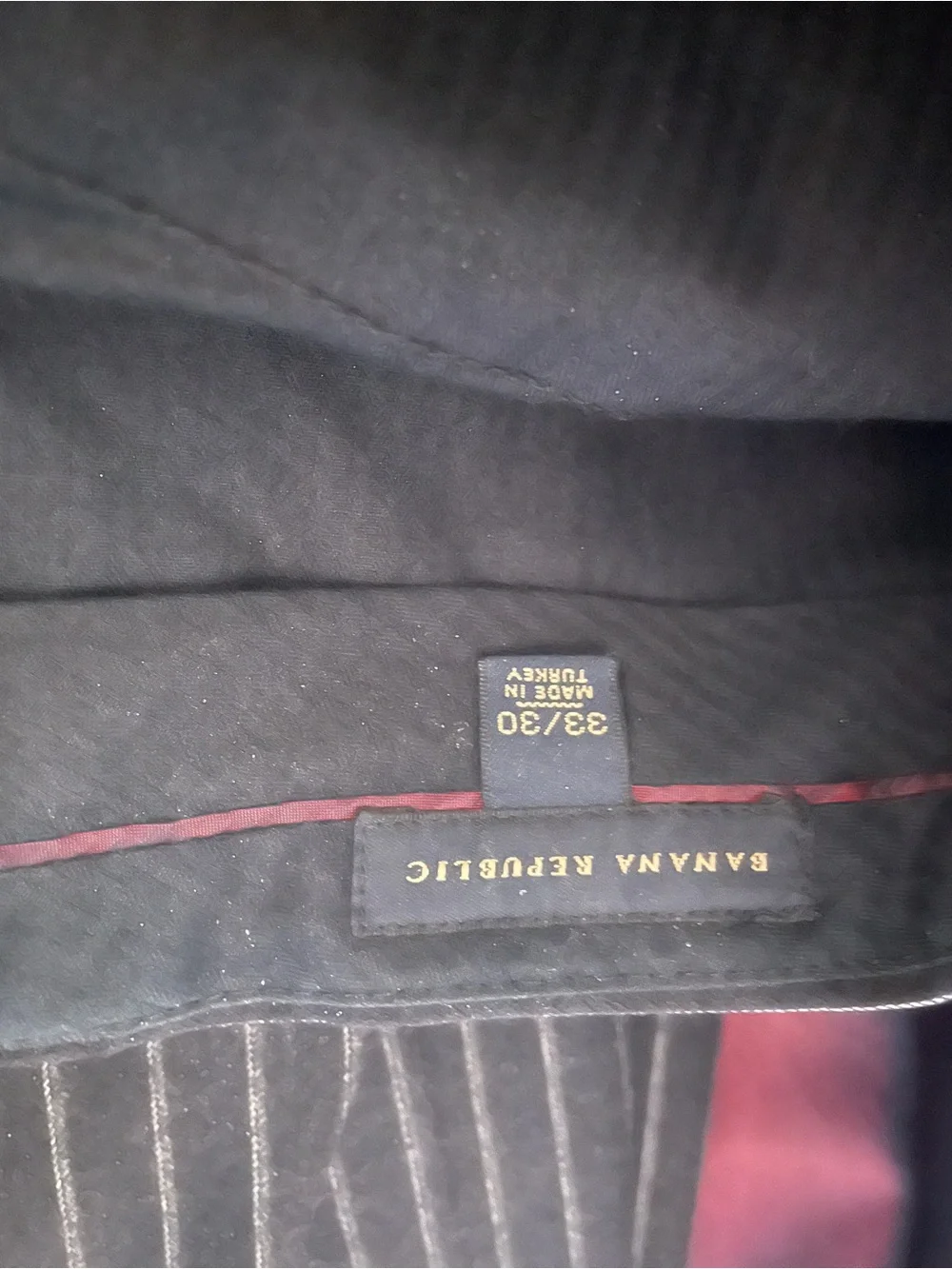 Banana Republic Men’s 42R Chalk Stripe Wool Suit Jacket & Pants 2-Piece